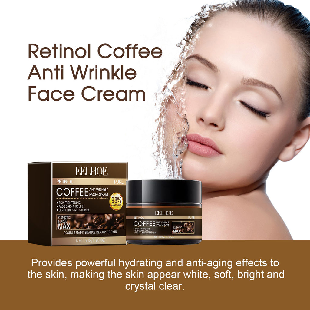 Retinol Coffee Anti Wrinkle Face Cream, Repair Damaged Skin Reduce The Wrinkle Defects Soft Cream