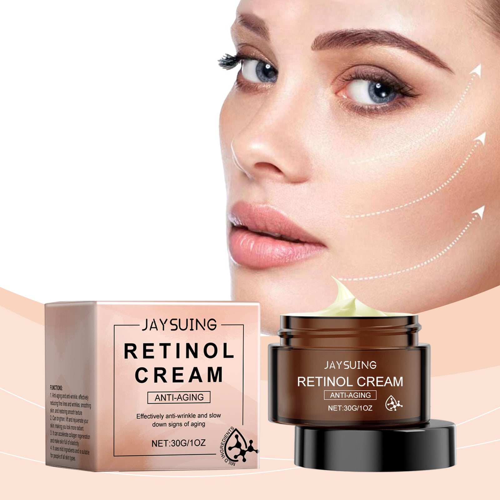 Retinol Moisturizing Anti-Wrinkle Cream Moisturizes, Brightens And Hydrates With Retinol Arbutin