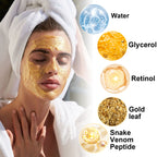 Retinol Snake Venom Gold Mask, Clear Skin, Tighten Pores, Brightening, Rejuvenating And Hydrating Mask