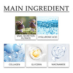 Snail Essence Cream, Lighten Fine Lines Hydrating Moisturizing Whitening Skin Protein Repair Cream