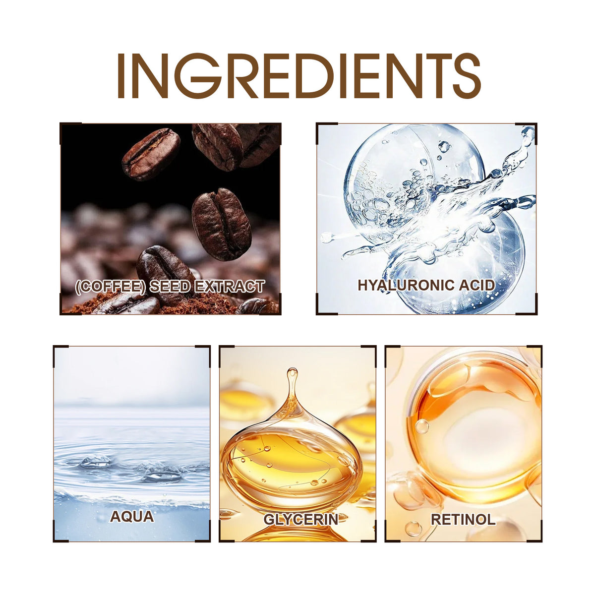 Retinol Coffee Anti Wrinkle Face Cream, Repair Damaged Skin Reduce The Wrinkle Defects Soft Cream